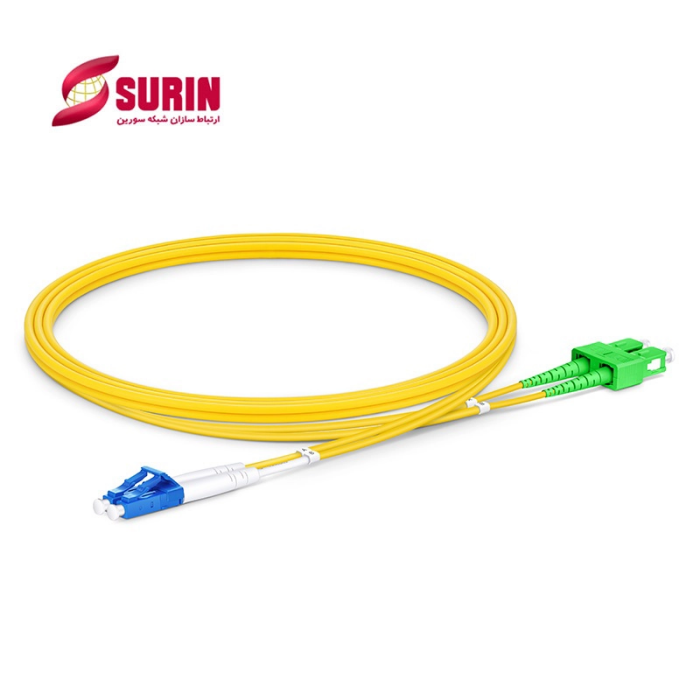 پچ کورد سینگل مود فیبر نوری SC LC DX 2MM 3M APC UPC