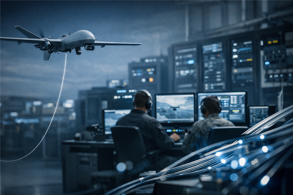 کاربرد فیبر نوری در کنترل پهپاد